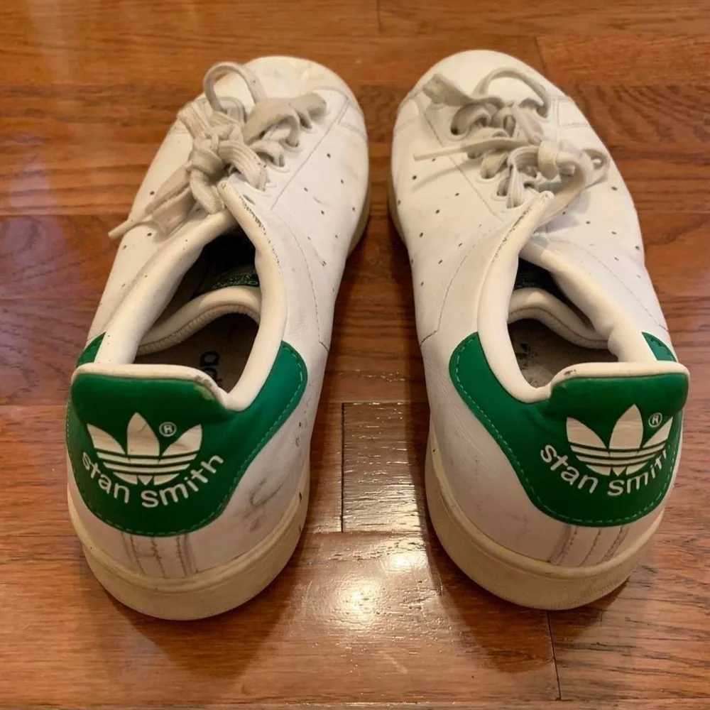 MENS ADIDAS STAN SMITH TENNIS SHOES WHITE GREEN 8.5 STREETWEAR COLLEGE VOGUE